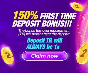 150% First Time Deposit Bonus!